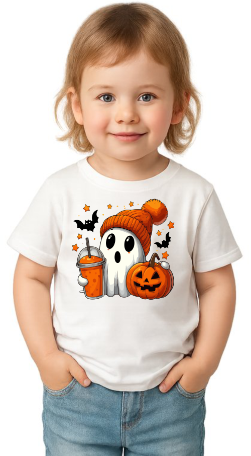 Dětské tričko Hallowen duch s čepicí